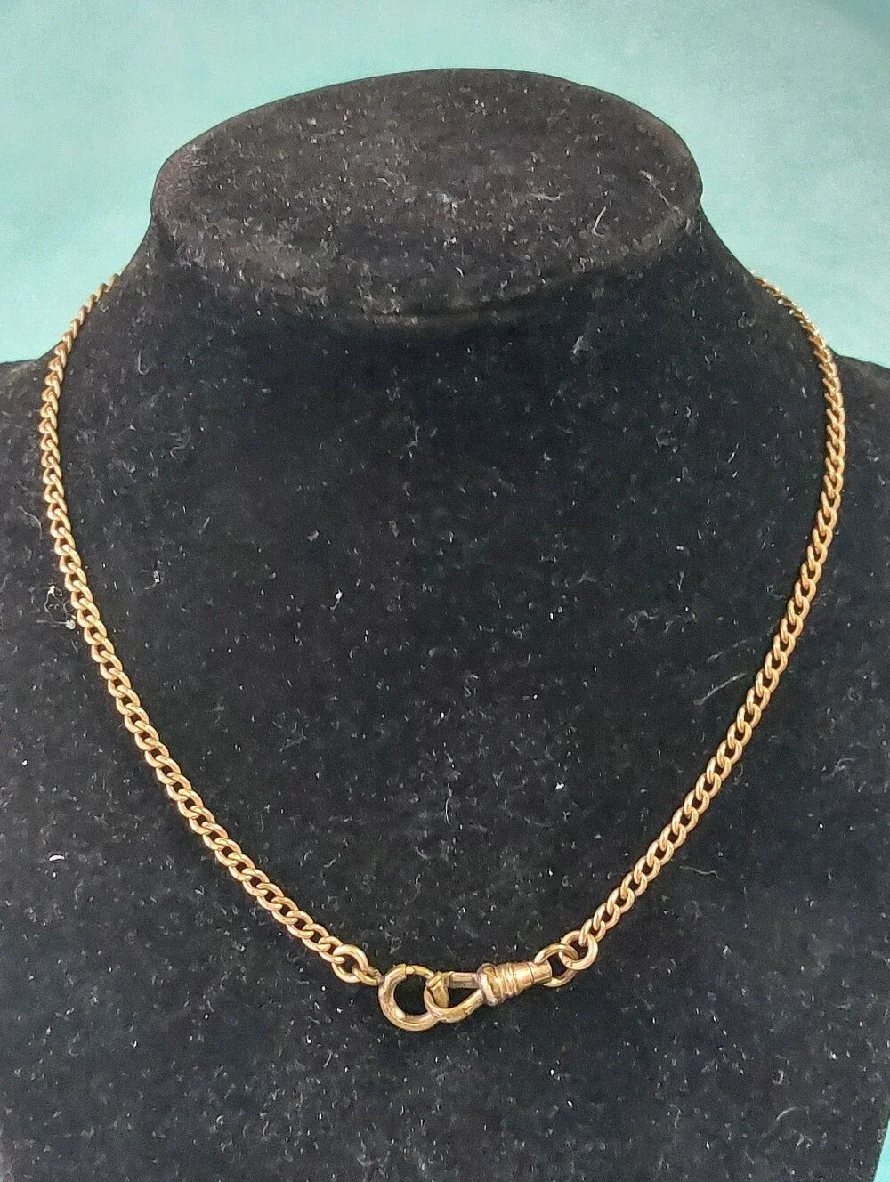 Victorian-Era S.O.B.& Co. Gold-filled Curb Link Vest Chain 15.5